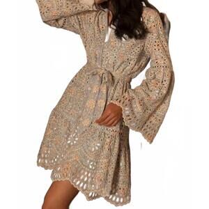 NEW MISS JUNE PARIS veleria mini dress in blue multi